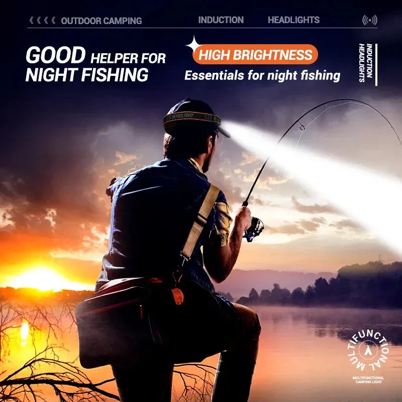 USB Rechargeable Sensor Headlamp for Night Adventures