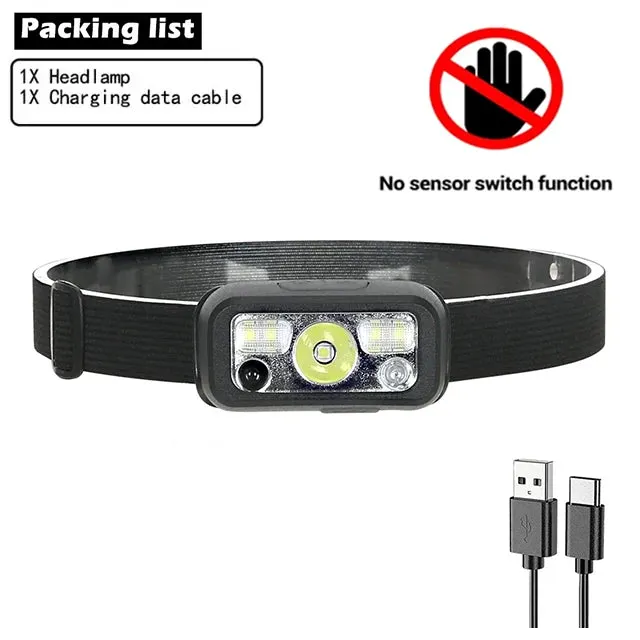 USB Rechargeable Sensor Headlamp for Night Adventures