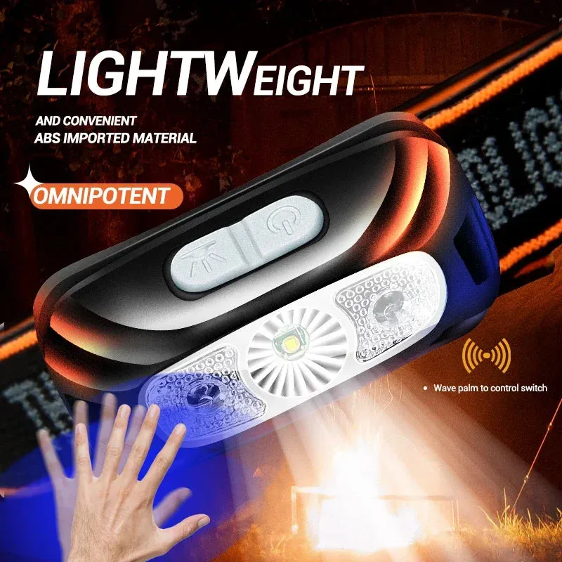 USB Rechargeable Sensor Headlamp for Night Adventures