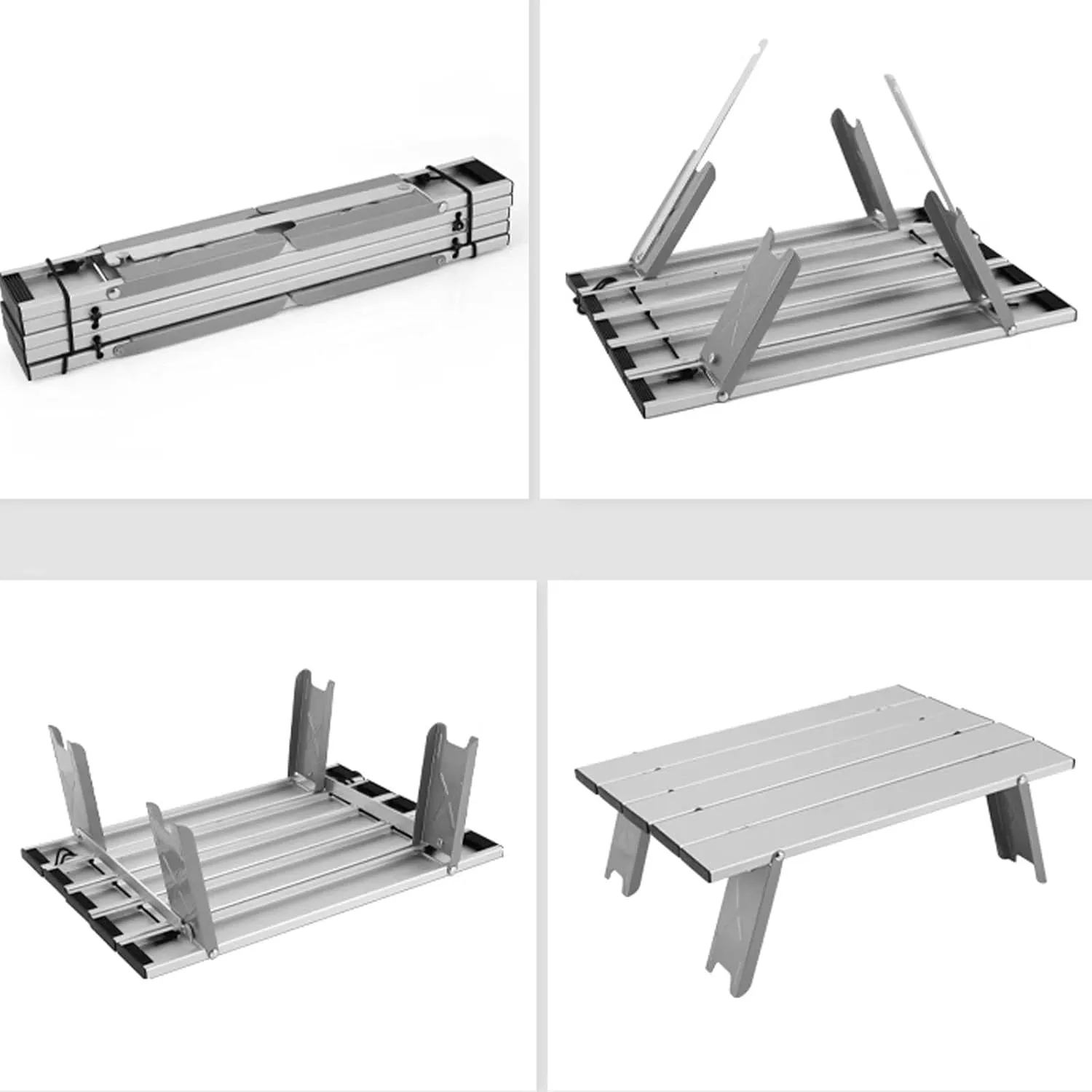 Usoway Portable Beach Table Ultralight Compact Folding Beach Table Aluminum Portable Camping Table Folding Camping Table (C : E), 665599