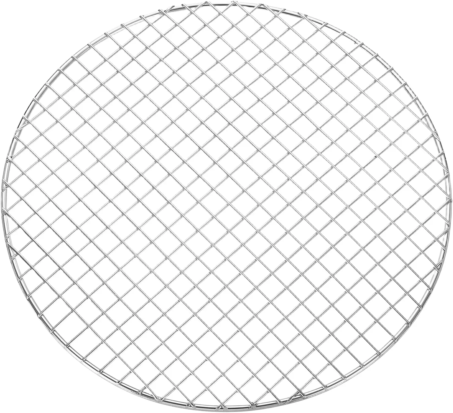 uxcell Round Cooking Rack, Dia 12 Inch Stainless Steel Grill Grate Cross Wire Barbecue Grill for Cooking Baking Air Fryer Racks, Silver