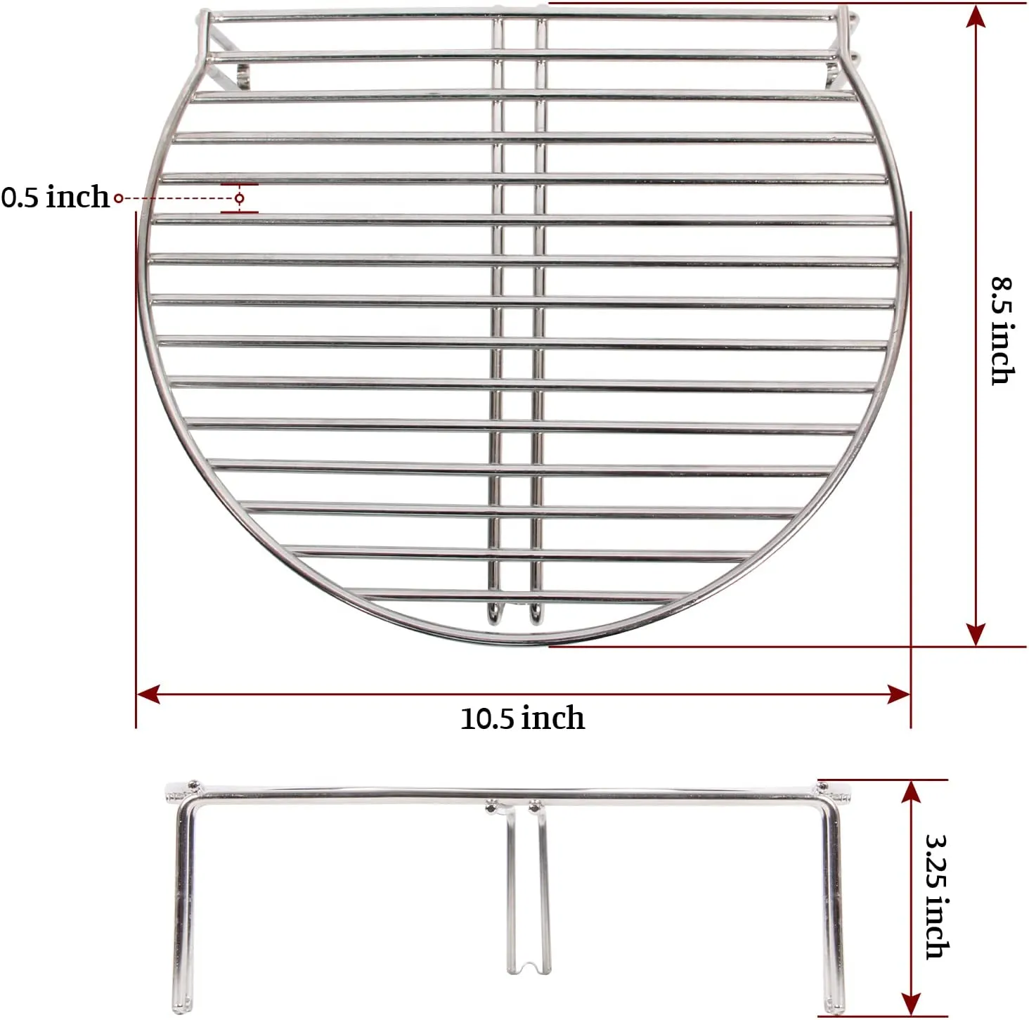 VANKEY Grill Expander for Kamado Joe JR, All-in-one Stainless Cooking Grate Stack Rack fit Small Minimax Green Egg and Other Smoker Grill，Adds 60% More Extra Grilling Space