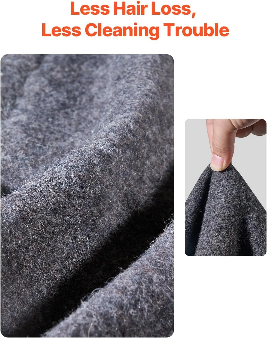 VEVOR Wool Camping Blanket, Large Warm Stadium Blanket, Flame Retardant, Great for Outdoors, Picnics, Hiking, Sports Events, Travel, Car & Bushcraft Survival Kits, 64" x 88", Light Grey Wool Blankets