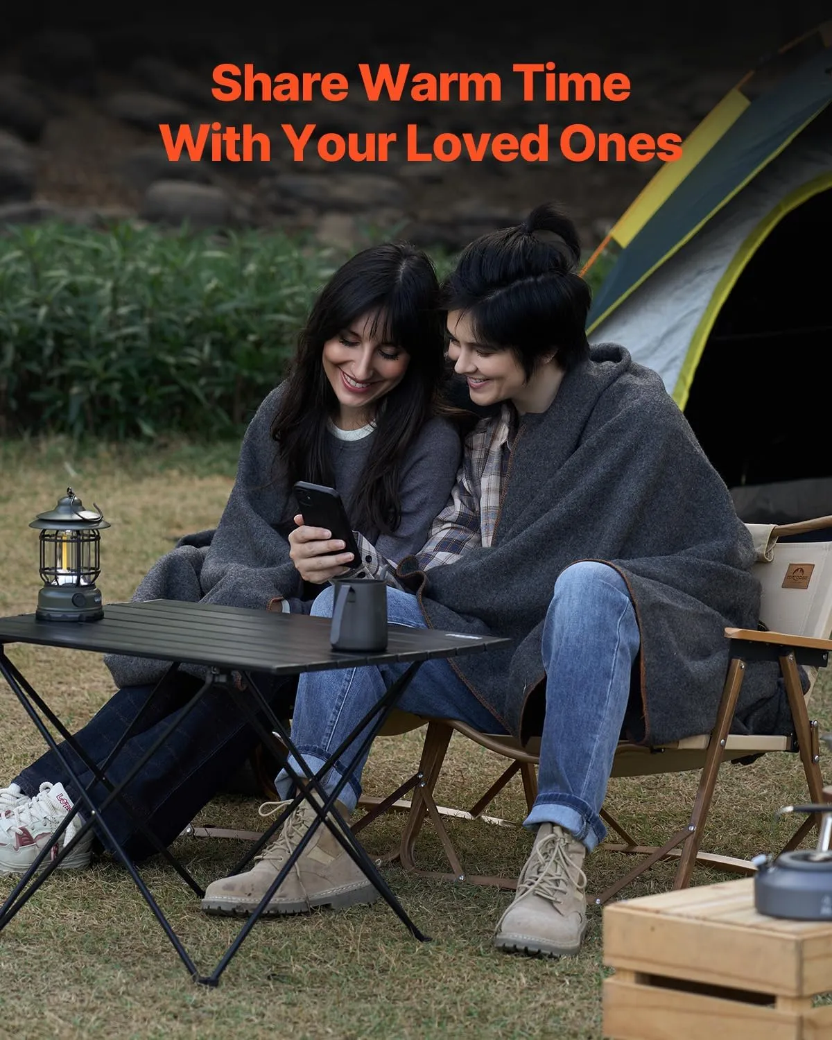 VEVOR Wool Camping Blanket, Large Warm Stadium Blanket, Flame Retardant, Great for Outdoors, Picnics, Hiking, Sports Events, Travel, Car & Bushcraft Survival Kits, 64" x 88", Light Grey Wool Blankets
