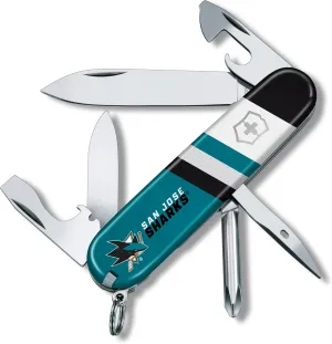 Victorinox Tinker Swiss Army Knife – Compact 12 Function Swiss Made Pocket Knife with Large Blade, Small Blade and Bottle Opener – San Jose Sharks