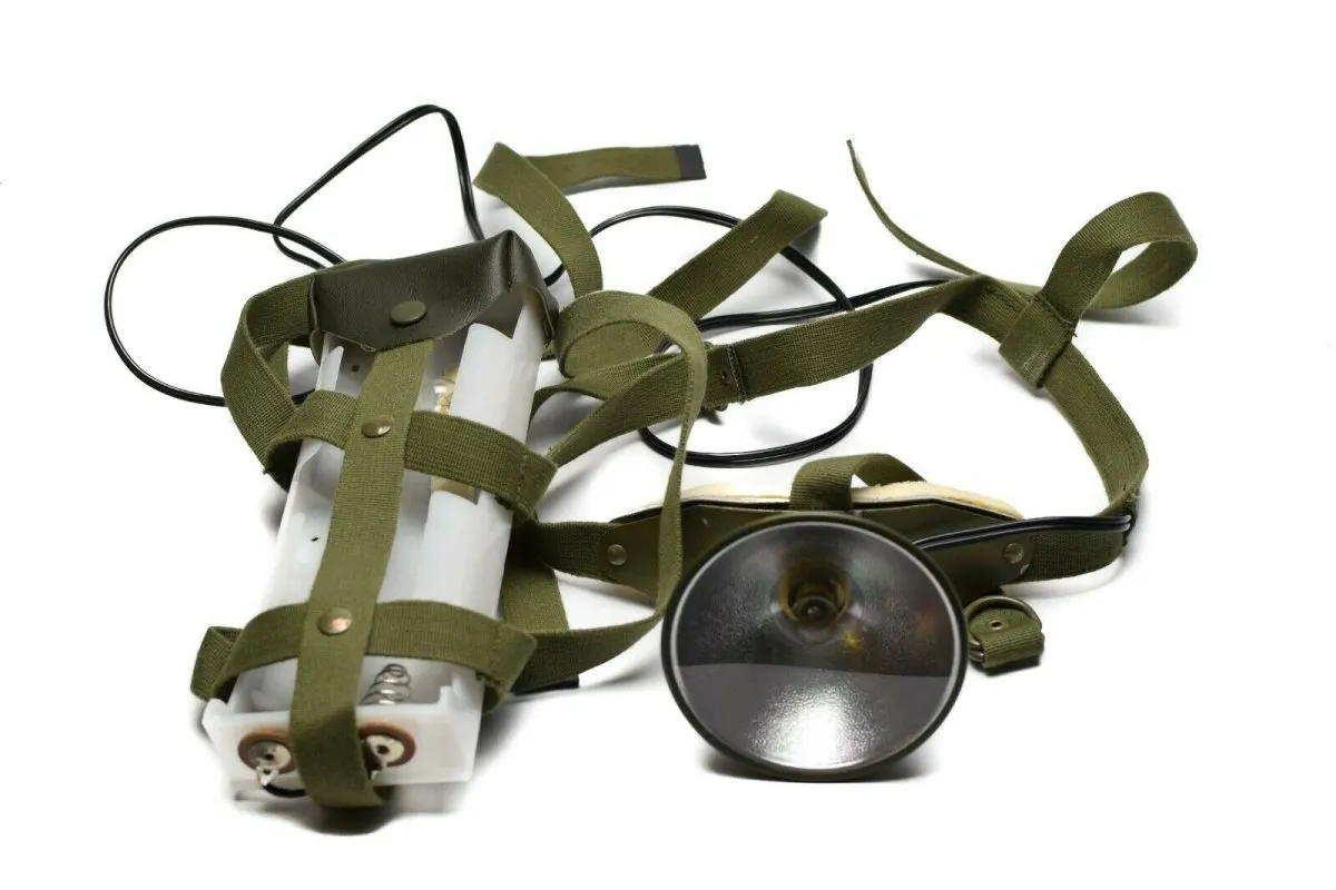 Vintage Swedish military army Head lamp Head torch flashlight NEW