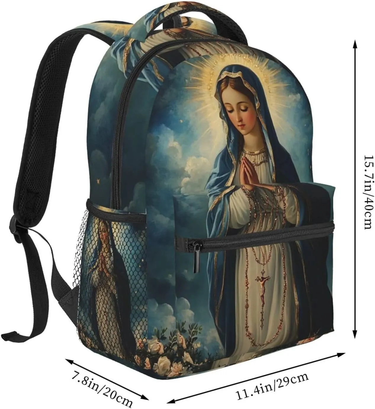 Virgin Mary Casual Backpack For Trekking Unisex Gift