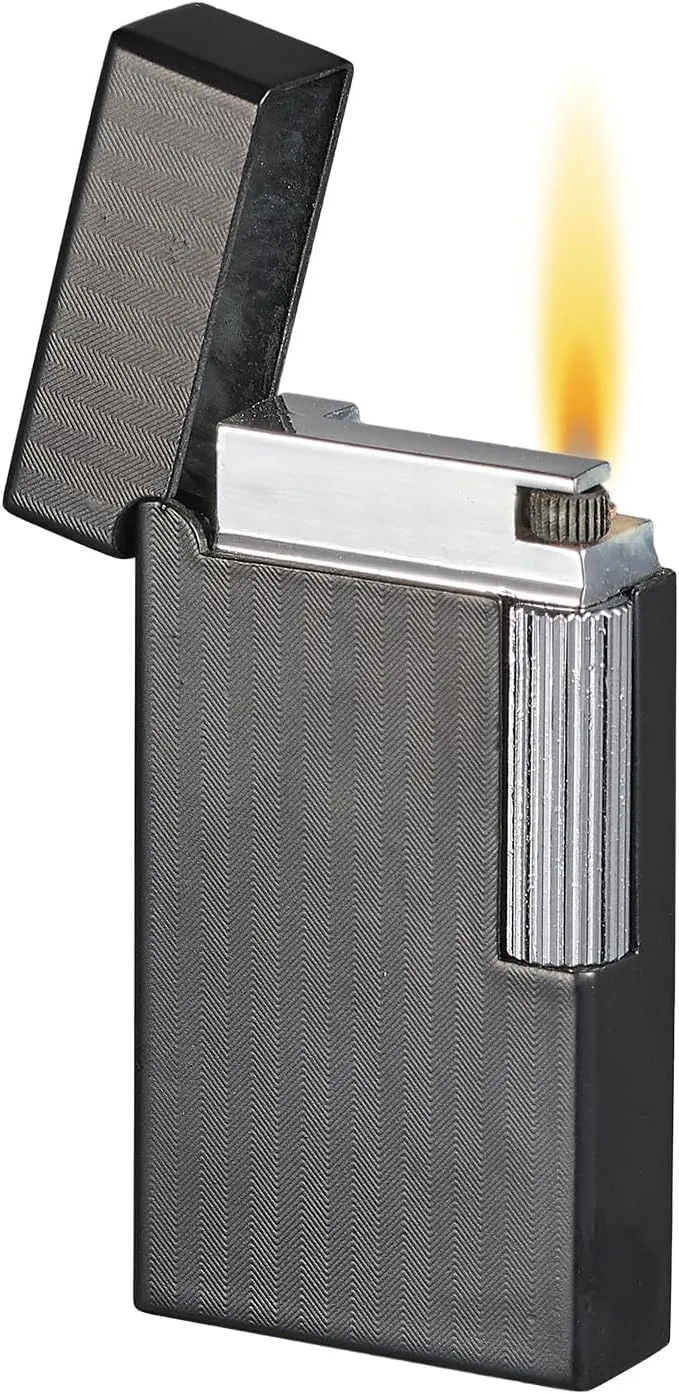 Visol Zebra Flint Lighter Traditional Flame Refillable Gas Butane and Windproof Adjustable Soft Flame Lighter (Shipped Without Butane)