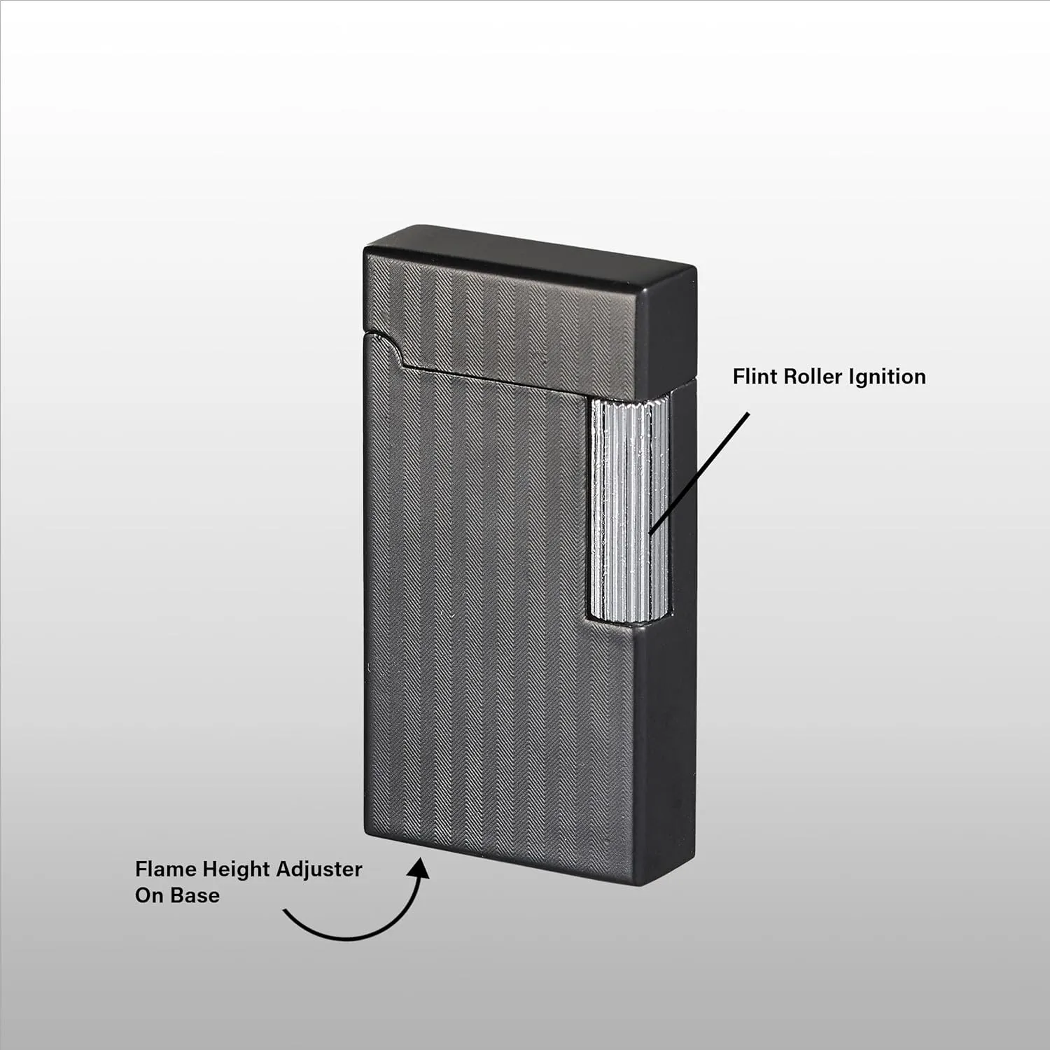 Visol Zebra Flint Lighter Traditional Flame Refillable Gas Butane and Windproof Adjustable Soft Flame Lighter (Shipped Without Butane)