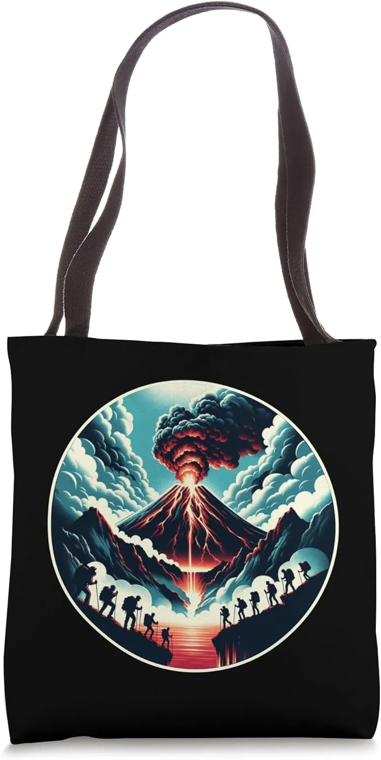 Volcano Hiking Volcano Trekking Tote Bag