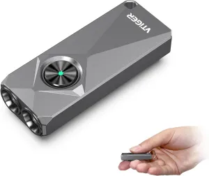VTIGER K1 Keychain Flashlights, 800 Lumens Portable Flat Little Light,USB Rechargeable Mini Pocket EDC Flashlight with Clip,Compact LED Keyring Lights with Magnet for Everyday Carry,Camping,Emergency