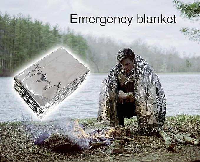 VViViD 10 in 1 Emergency Tactical Gear Survival Kit Knife Blanket Compass Fire Starter Flashlight Saw Outdoor Camping Hiking Hunting Adventure Sport Supplies