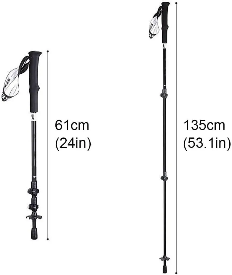 Walking Poles Women's and Men's Hiking Poles Foldable Hiking Poles Telescopic Made of 7075 Aluminum Alloy – Adjustable Trekking Poles for Mountaining Senior Trekking, Backpacking, Hiking