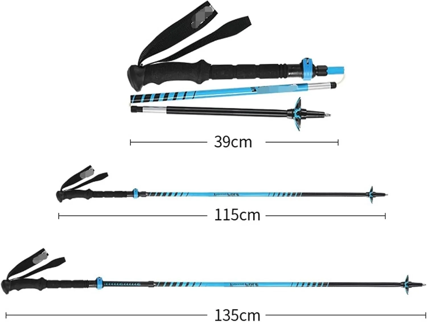 Walking Stick Hiking Poles Aluminum Alloy Trekking Poles Adjustable Hiking Walking Sticks Strong Ultralight for Camping Hiking Gear Trekking Poles