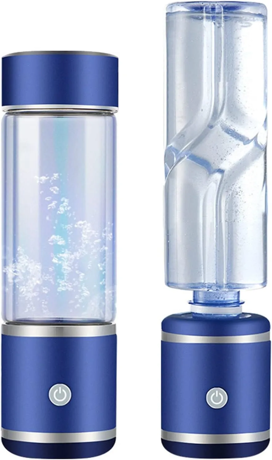 Water Purifiers, Hydrogen Alkaline Water Bottle Hydrogen-Rich Water Generator Ionizer Portable Hydrogenated Water Bottle PEM Technology 5 Mins Make Hydrogen Content Up to 1500-1800 PPB 350Ml
