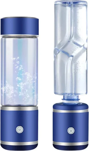 Water Purifiers, Hydrogen Alkaline Water Bottle Hydrogen-Rich Water Generator Ionizer Portable Hydrogenated Water Bottle PEM Technology 5 Mins Make Hydrogen Content Up to 1500-1800 PPB 350Ml