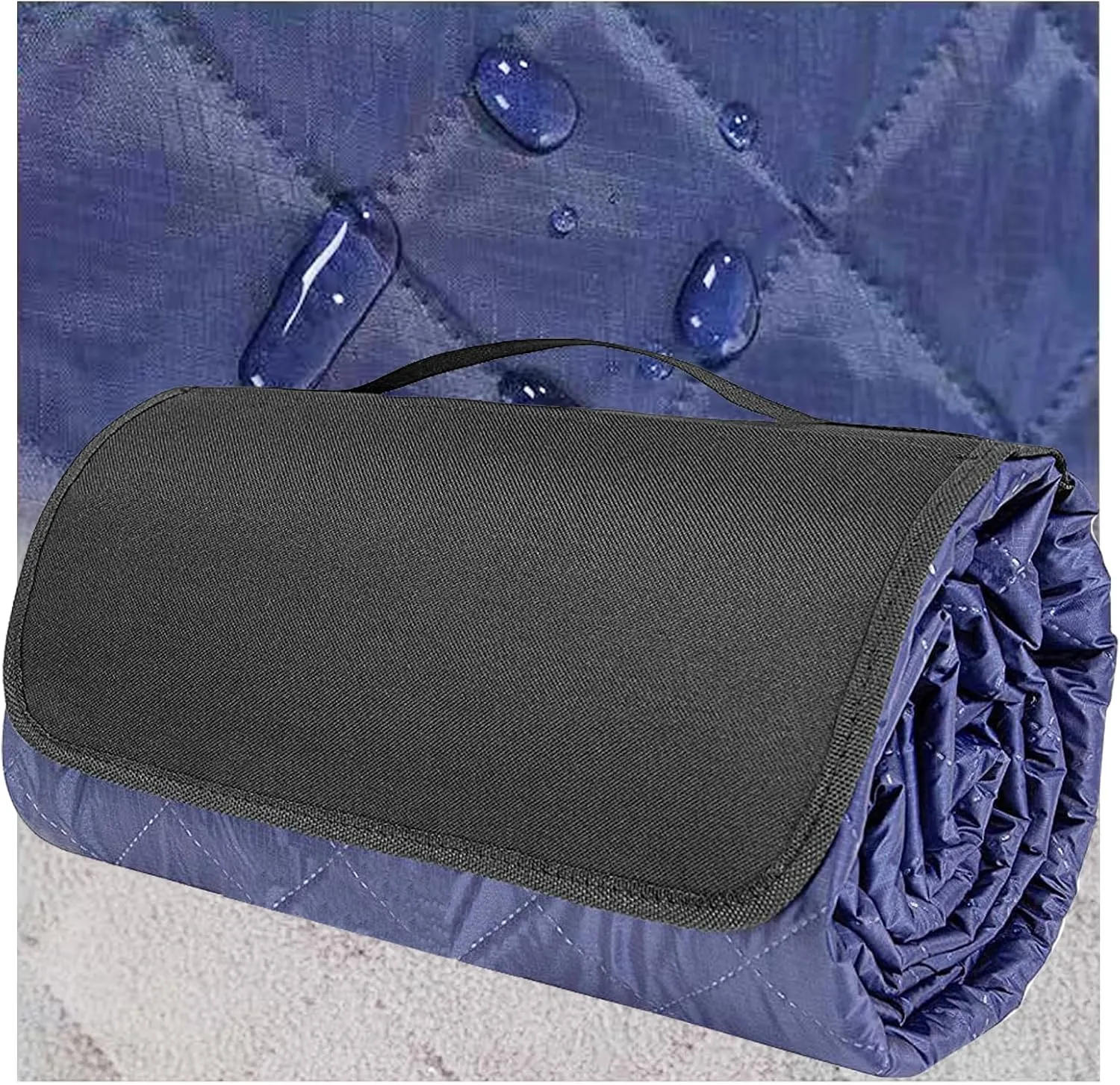 Waterproof Car Blanket with Anti-static Fleece - Windproof Triple-Layer Warm & Comfy, Machine Washable for Road Trips, Camping, Emergency Car Use, Pets & Outdoor Adventures - 80x60 Inch (Blue)