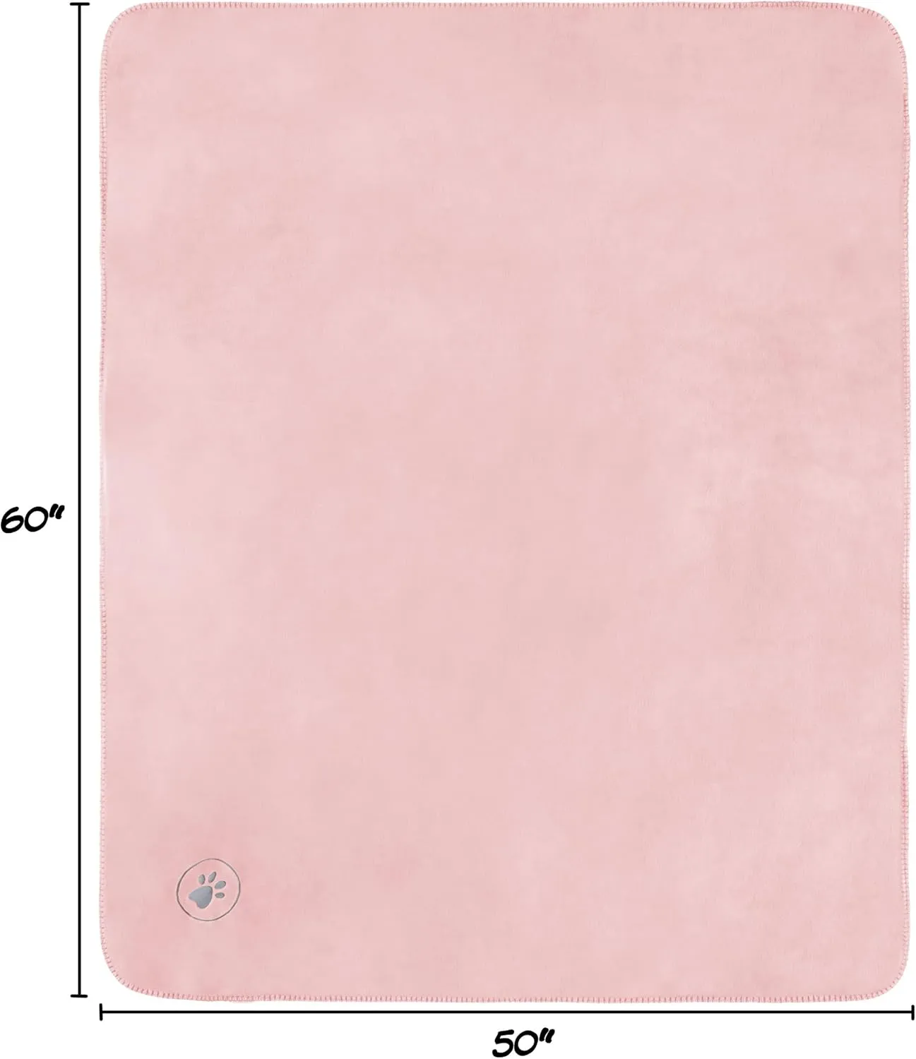 Waterproof Dog Blanket - 50x60-Inch Reversible Sherpa Dog Blanket for Couch, Bed, or Car - Protects from Spills, Stains, or Pet Fur by PETMAKER (Pink)