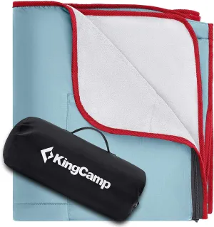 Waterproof Outdoor Blanket for Cold Weather by KingCamp, Lightweight Thick Fleece Warm Foldable Blankets, Machine Washable Windproof Throw for Picnic, Camping, Outdoors, Stadium, Beach, Festival, Dog