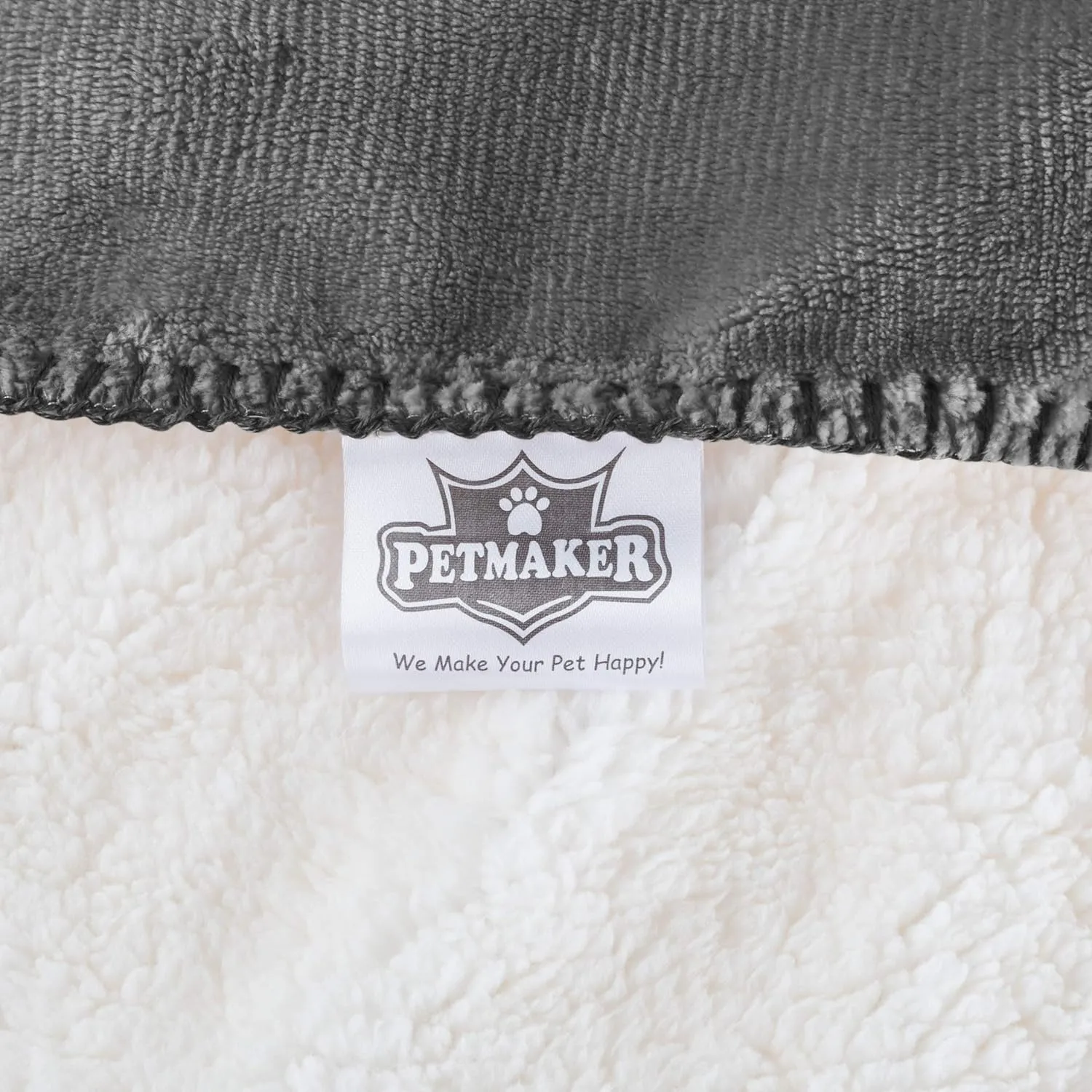 Waterproof Pet Blanket Collection– Reversible Throw Protects Couch, Car, Bed from Spills, Stains, or Fur – Dog and Cat Blankets by PETMAKER Dark Gray Large