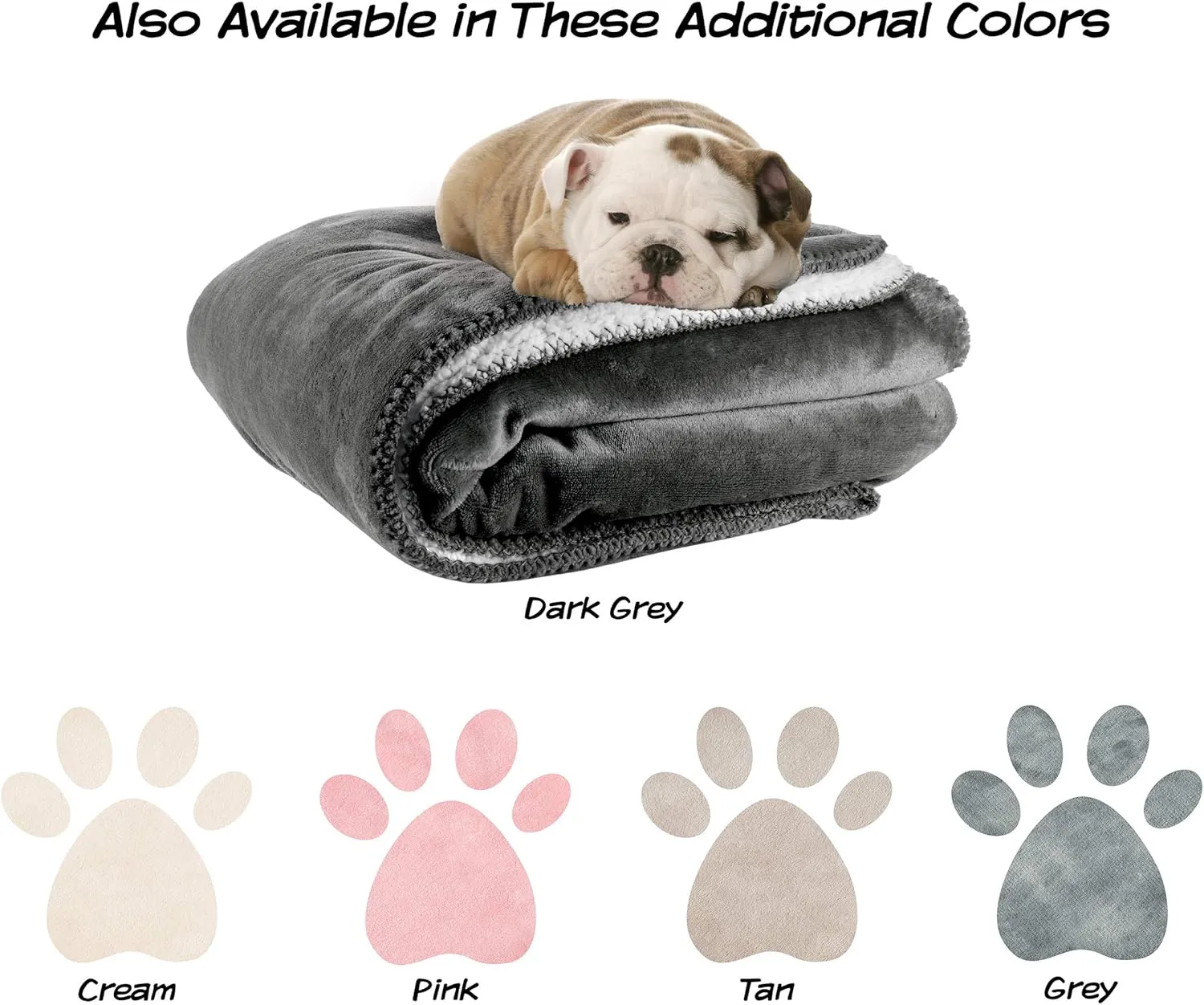 Waterproof Pet Blanket Collection– Reversible Throw Protects Couch, Car, Bed from Spills, Stains, or Fur – Dog and Cat Blankets by PETMAKER Dark Gray Large