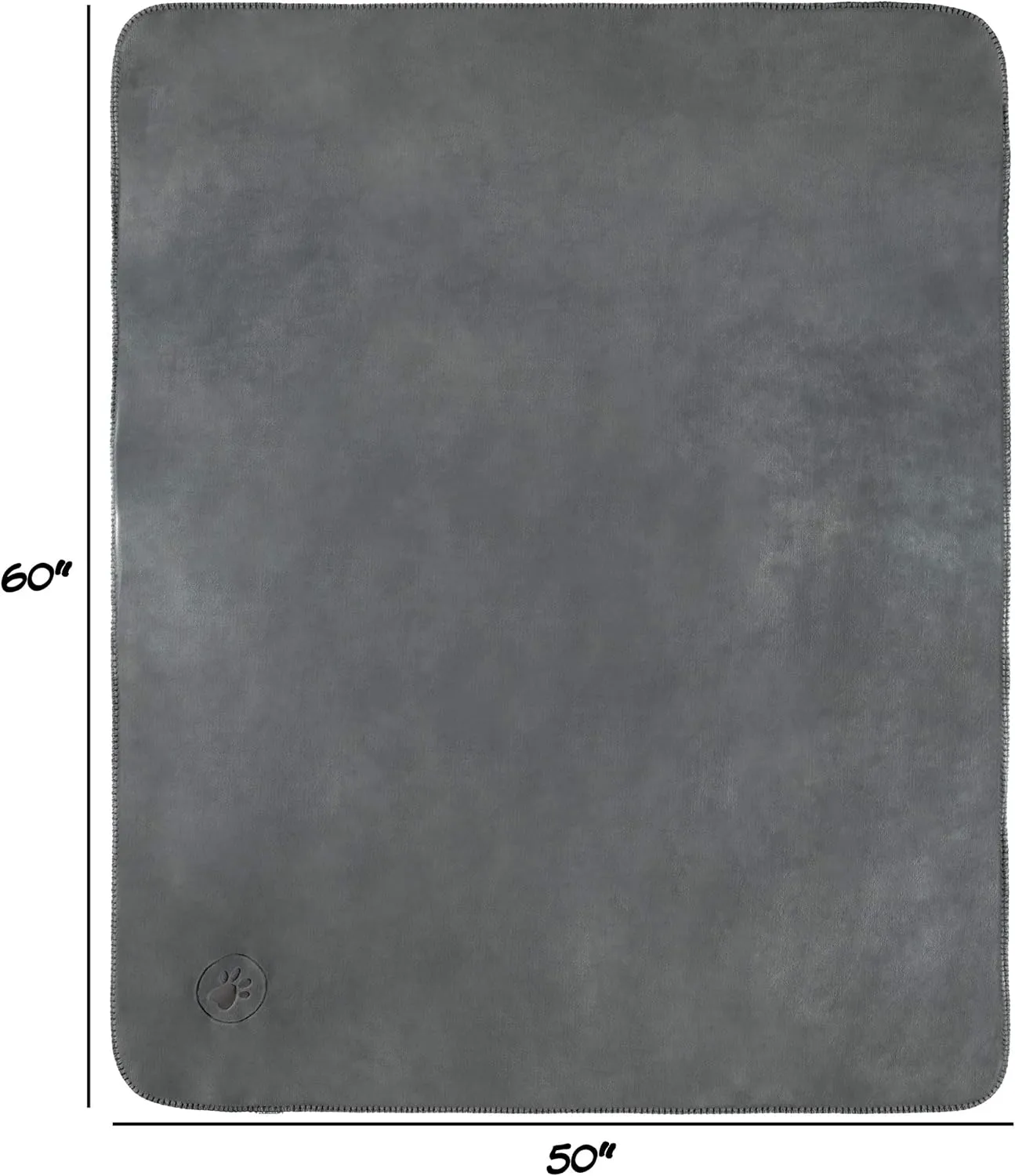 Waterproof Pet Blanket Collection– Reversible Throw Protects Couch, Car, Bed from Spills, Stains, or Fur – Dog and Cat Blankets by PETMAKER Dark Gray Large