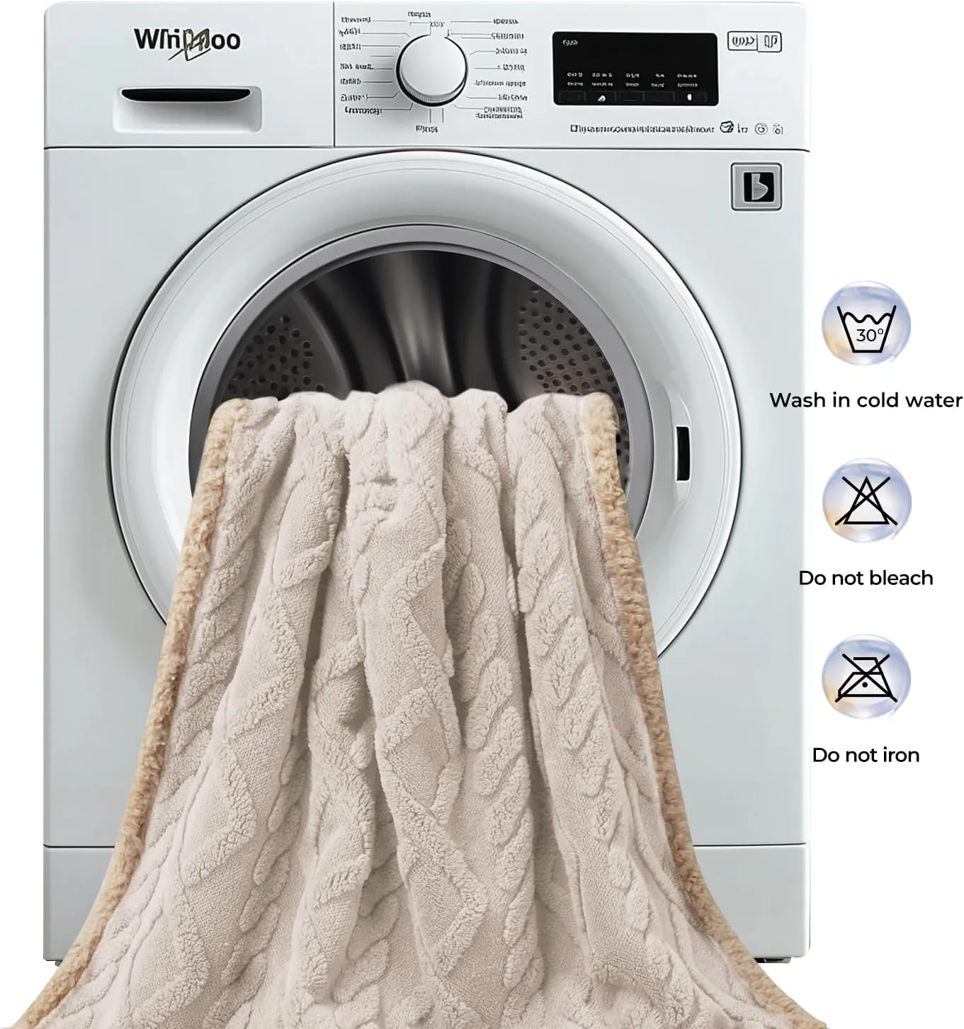 Waterproof Pet Blanket, Liquid Pee Proof Dog Blankets for Sofa Bed Couch, Reversible Sherpa Fleece Furniture Protector Cover for Small Medium Large Dogs Cats,Beige-Thicken X-Large（85" x 57"）