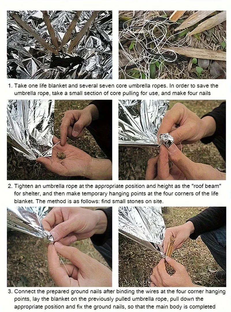 Waterproof Reflective Emergency Blanket for Outdoor Survival and Rescue