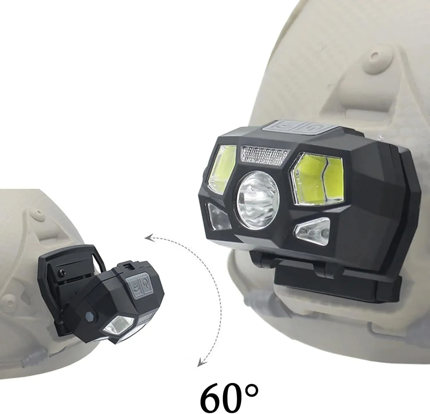 Waterproof Tactical Helmet Light with USB Charging and Motion Sensor, Essential for Fishing Camping and Survival Rescue(Black)