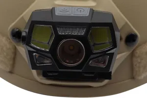 Waterproof Tactical Helmet Light with USB Charging and Motion Sensor, Essential for Fishing Camping and Survival Rescue(Black)
