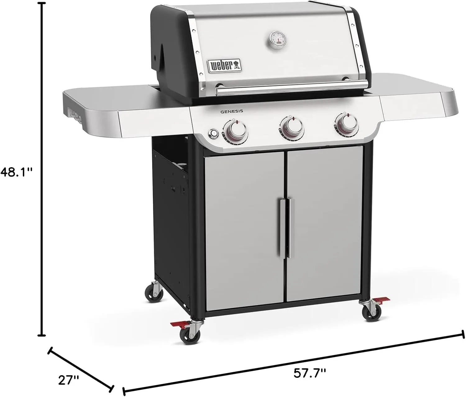 Weber Genesis S-315 Liquid Propane Gas Grill, Stainless Steel