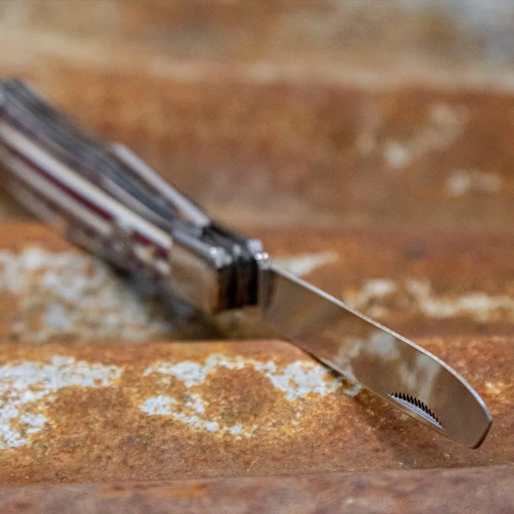 WHISKEY BENT HAT CO. Traditional Trapper Folding Pocket Knife 4.125" Closed Length 440C Stainless Steel Blades (Mesa)
