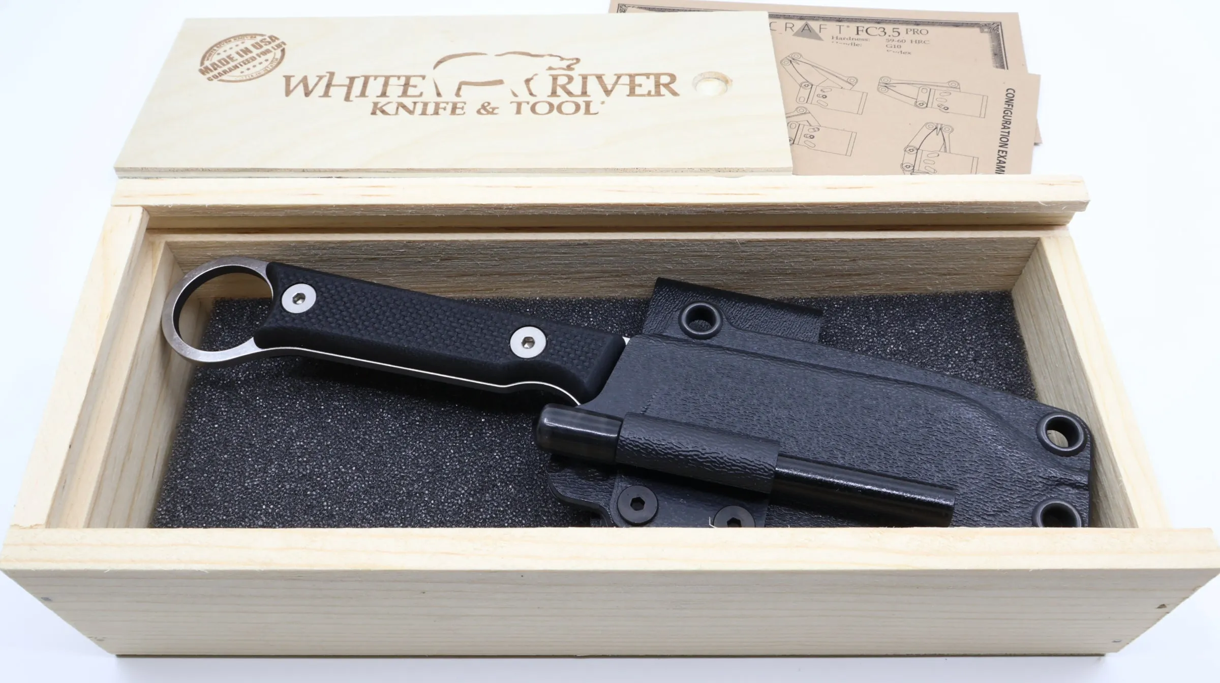 WHITE RIVER Black G10 FIRECRAFT® FC 3.5 PRO