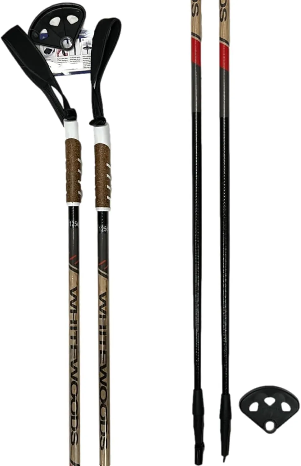 Whitewoods Unisex Adult Cross Trail-Glass/Touring Cross Country Nordic Ski Poles