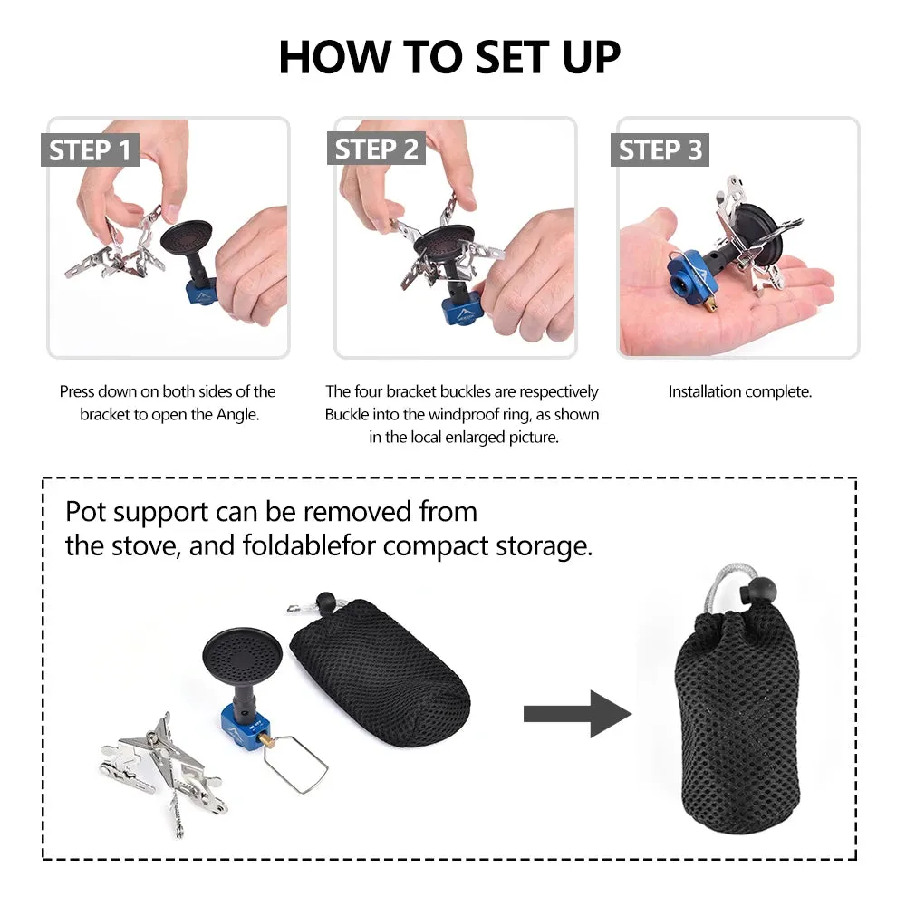 WIDESEA Camping Gas Burner Outdoor Stove – 3300W Portable Cooking Equipment for Camping & Survival