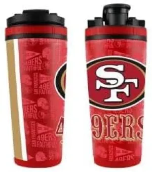 WinCraft San Francisco 49ers Red 26oz 4D Stainless Steel Ice Shaker