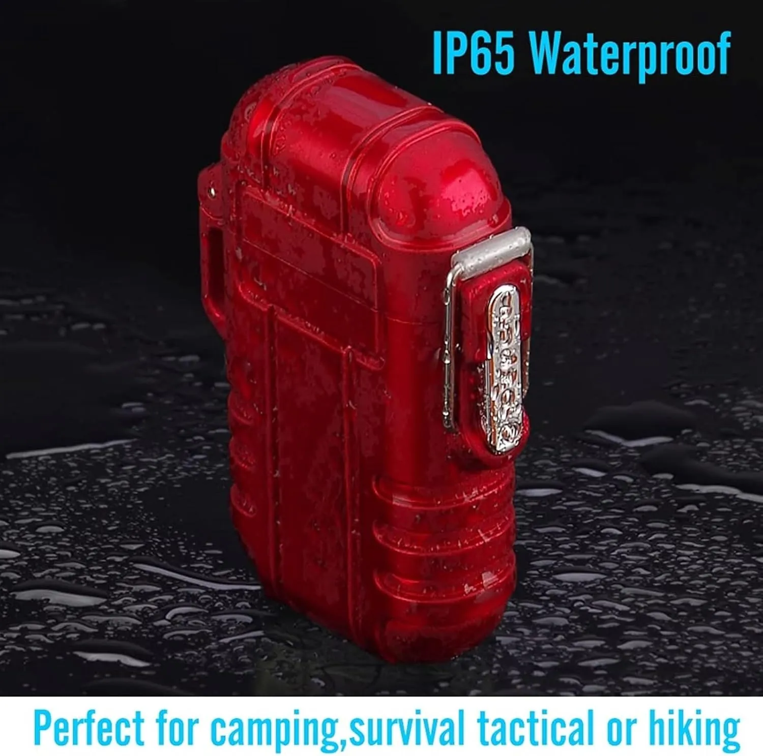 Windproof and Waterproof Lighter Butane blowtorch Lighter, Butane Lighter with Safety Lock, Windproof Jet Flame Lighter, Outdoor Portable Lighter with Gift Box, (Butane not Included)(Black)