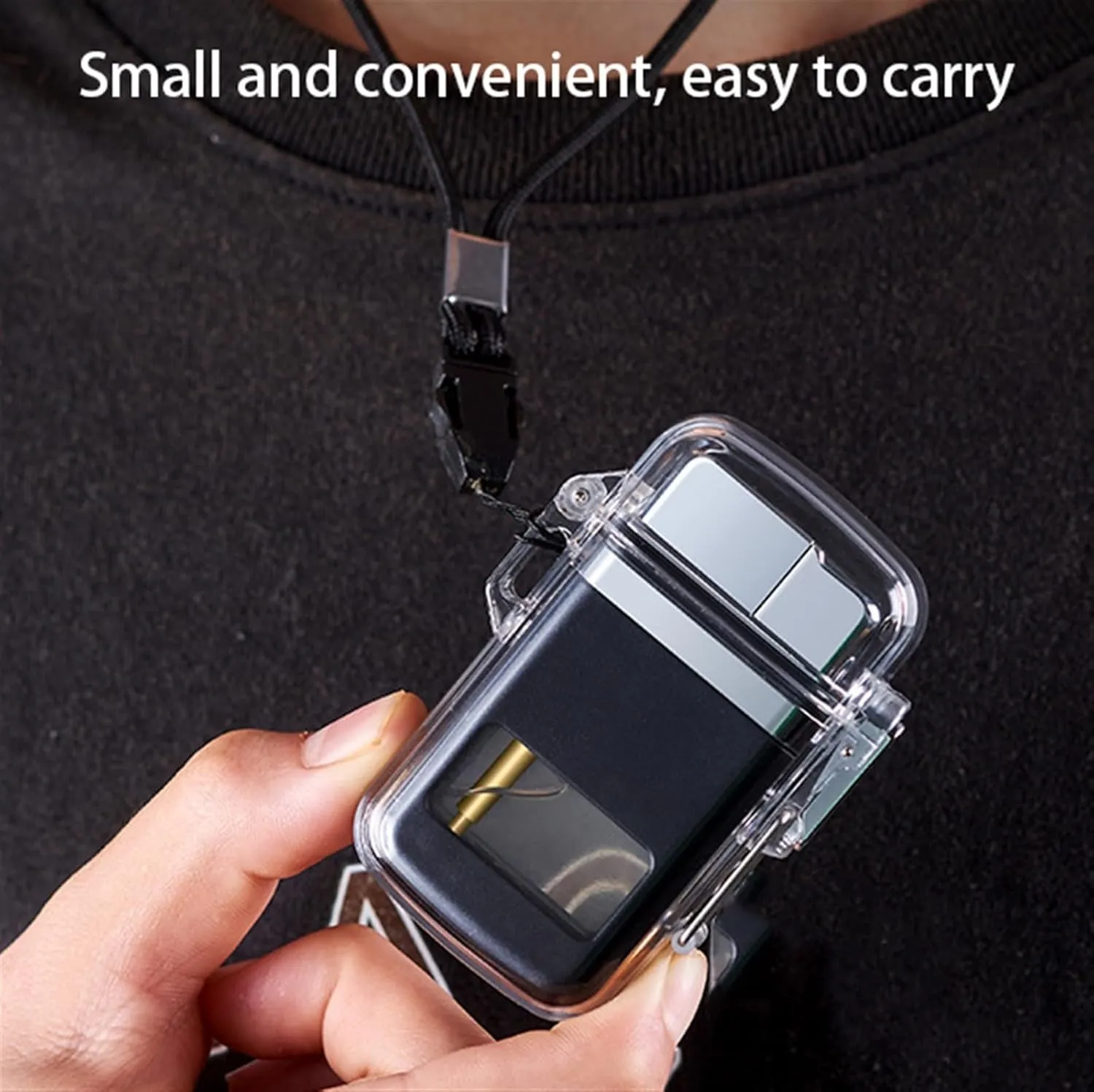 Windproof Double Flame Lighter, Windproof and Waterproof Lighter, Torch Lighter, refillable Butane Torch Lighter, Suitable for Hiking, Picnic, Camping, Gift(D)