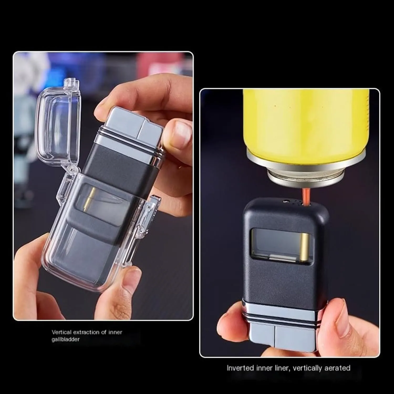 Windproof Double Flame Lighter, Windproof and Waterproof Lighter, Torch Lighter, refillable Butane Torch Lighter, Suitable for Hiking, Picnic, Camping, Gift(D)