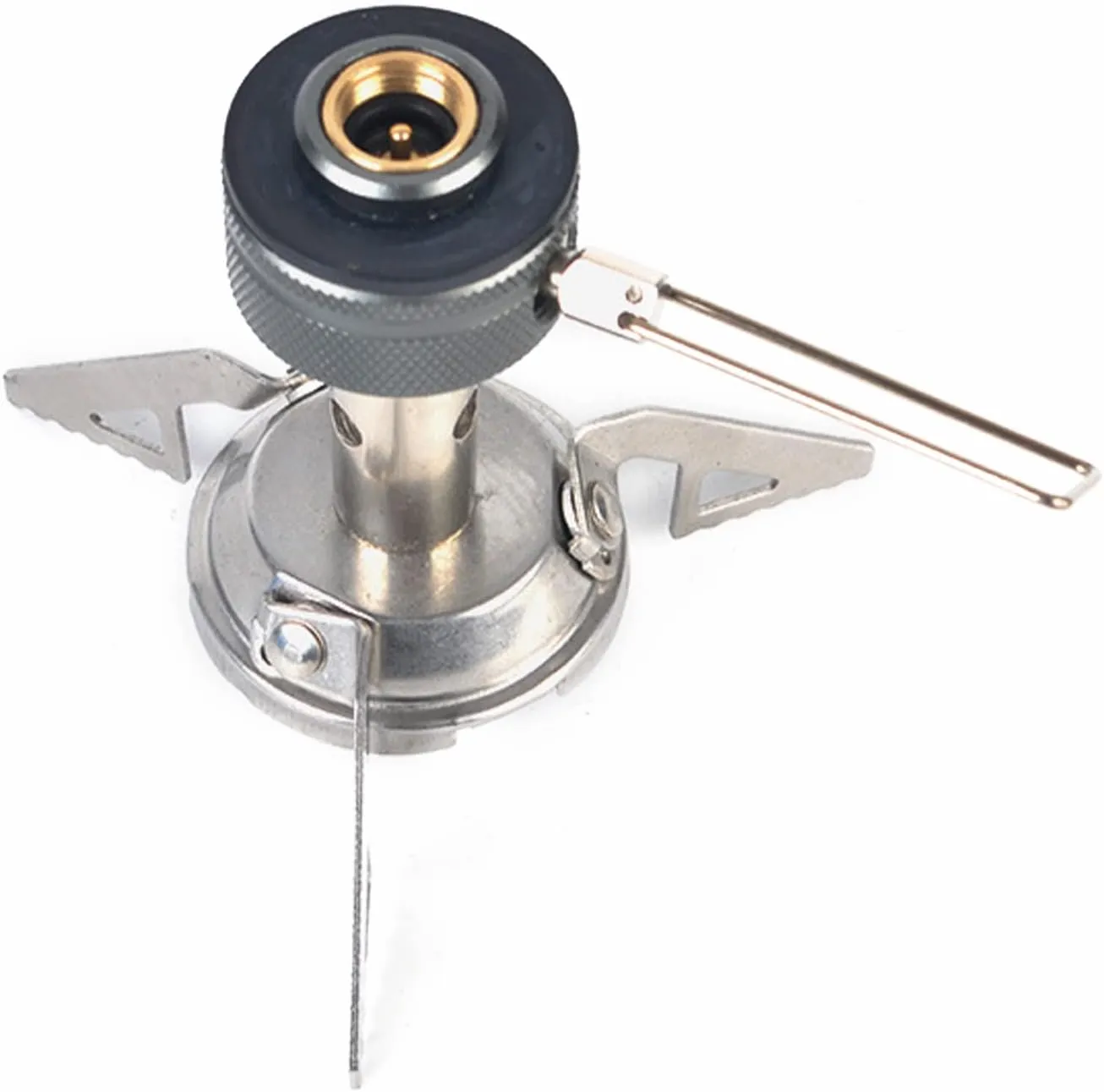 Windproof Steel Burner Camping Gas Stove Outdoor Mini Portable Square Stove Windproof Furnace Burner Backpacking Hiking