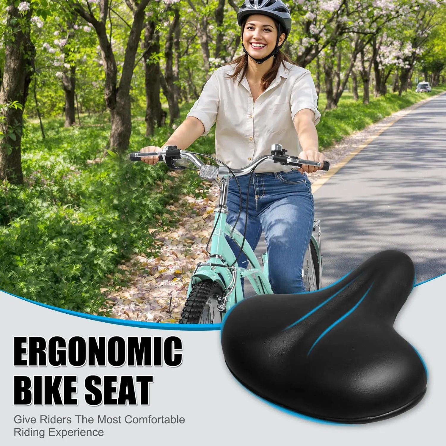 Women Bike, 26 Inch Beach Cruiser Bike, 7 Speed Commuter Bicycle with Ergonomic Upright Frame, Full Front & Rear Fenders and Foldable Front Basket (Green/Black/Red)