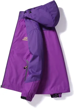 Women Outdoor Hiking Rain Coat Windbreaker Waterproof Hooded Camping Cycling Spring Trekking Jacket