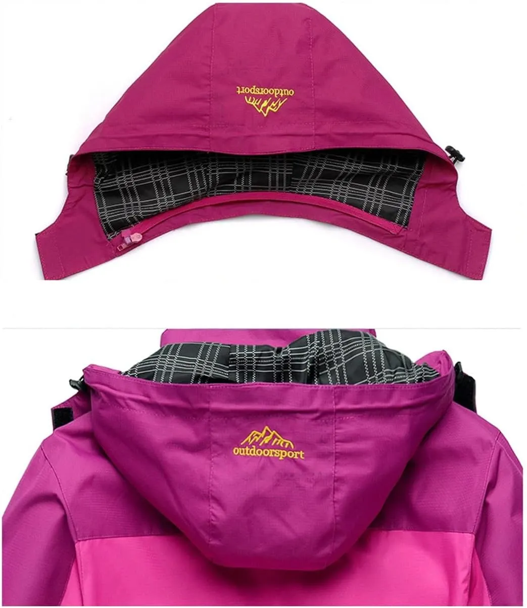 Women Outdoor Hiking Rain Coat Windbreaker Waterproof Hooded Camping Cycling Spring Trekking Jacket