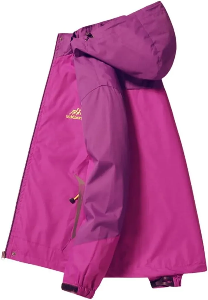 Women Outdoor Hiking Rain Coat Windbreaker Waterproof Hooded Camping Cycling Spring Trekking Jacket