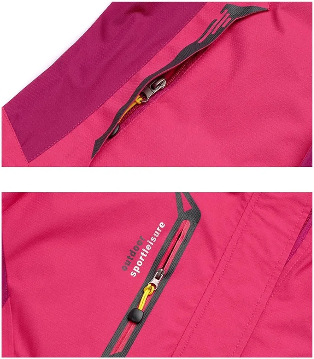 Women Outdoor Hiking Rain Coat Windbreaker Waterproof Hooded Camping Cycling Spring Trekking Jacket