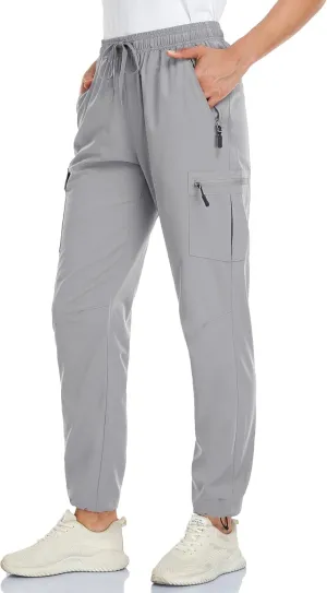 Women's Cargo Hiking Pants Camping Fishing Drift Quick Dry Water Resistant UPF50  Workout Travel Pants 5 Zip Pockets