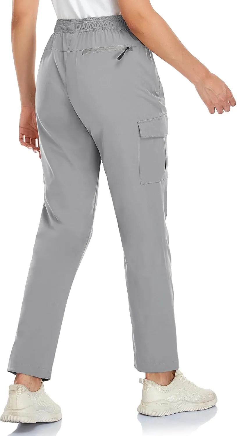 Women's Cargo Hiking Pants Camping Fishing Drift Quick Dry Water Resistant UPF50  Workout Travel Pants 5 Zip Pockets
