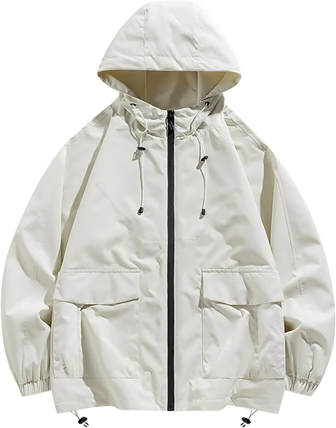 Women's Lightweight Hooded Climbing Outfits Raincoat Waterproof Packable Active Outdoor Rain Jacket With Pockets