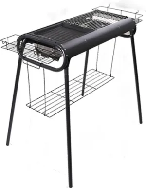 XCHEN Barbecue grill household barbecue grill outdoor portable camping charcoal outdoor barbecue rack carbon grill, Black, 852963