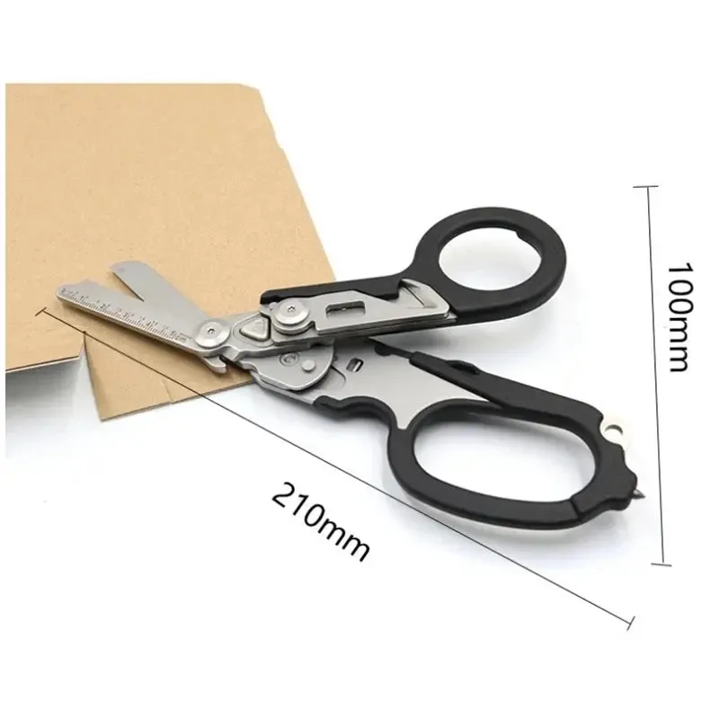 XIAOTREE Multifunction Tactical Folding Scissors for First Aid and Survival